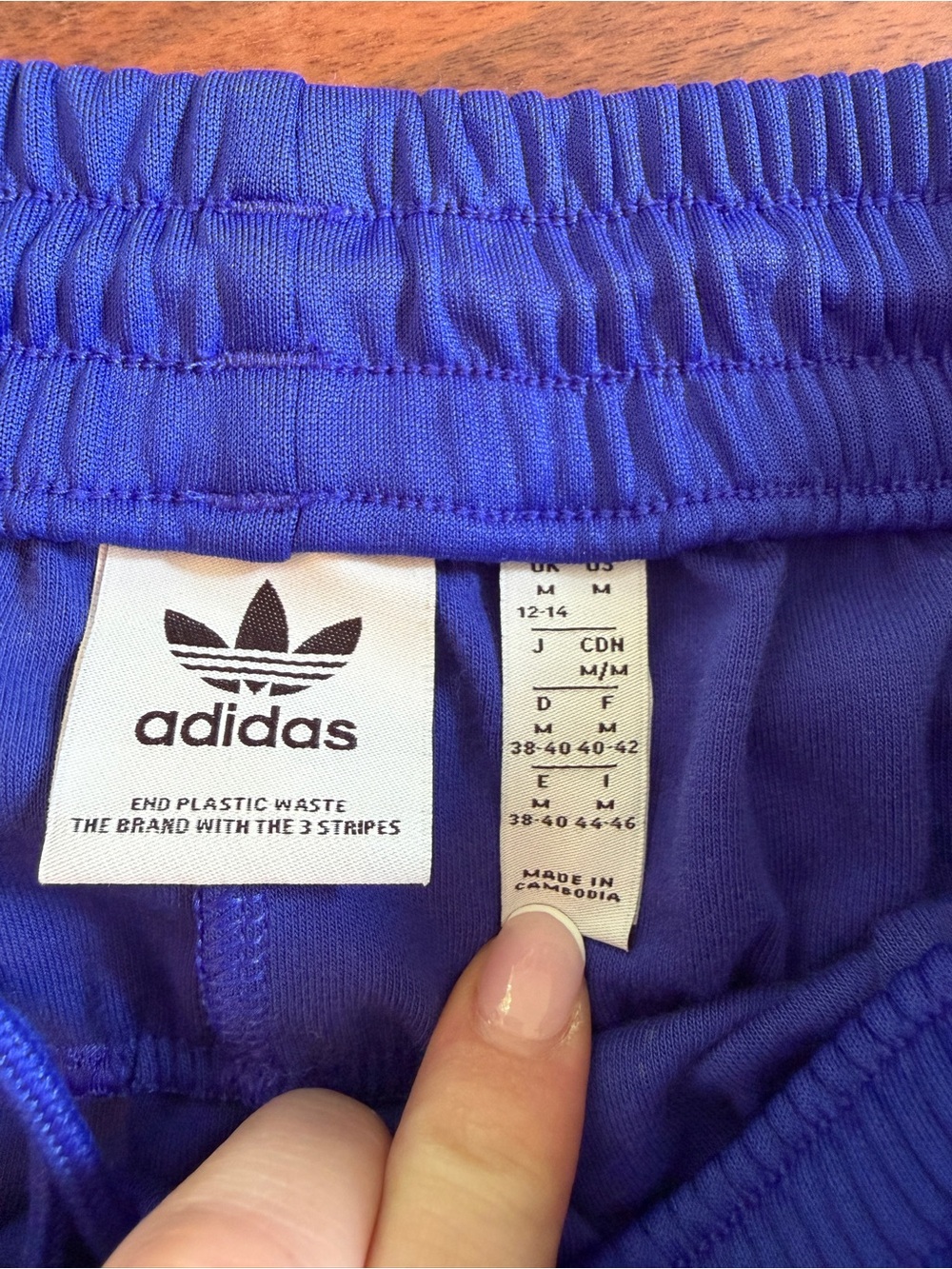 adidas Blue Track Jacket with White Three-Stripes Patch - Picture 7 of 7